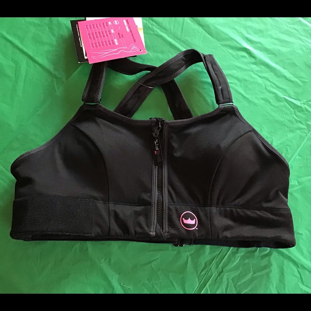 Shefit Ultimate Sports Bra Black Large Nylon Blend